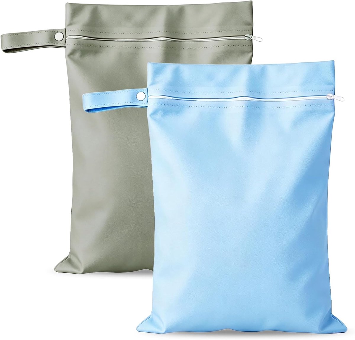 Waterdichte waszak 2 stks - grijs + blauw - vocht- en geurisolatie - ideaal voor reizen - ShopVlot