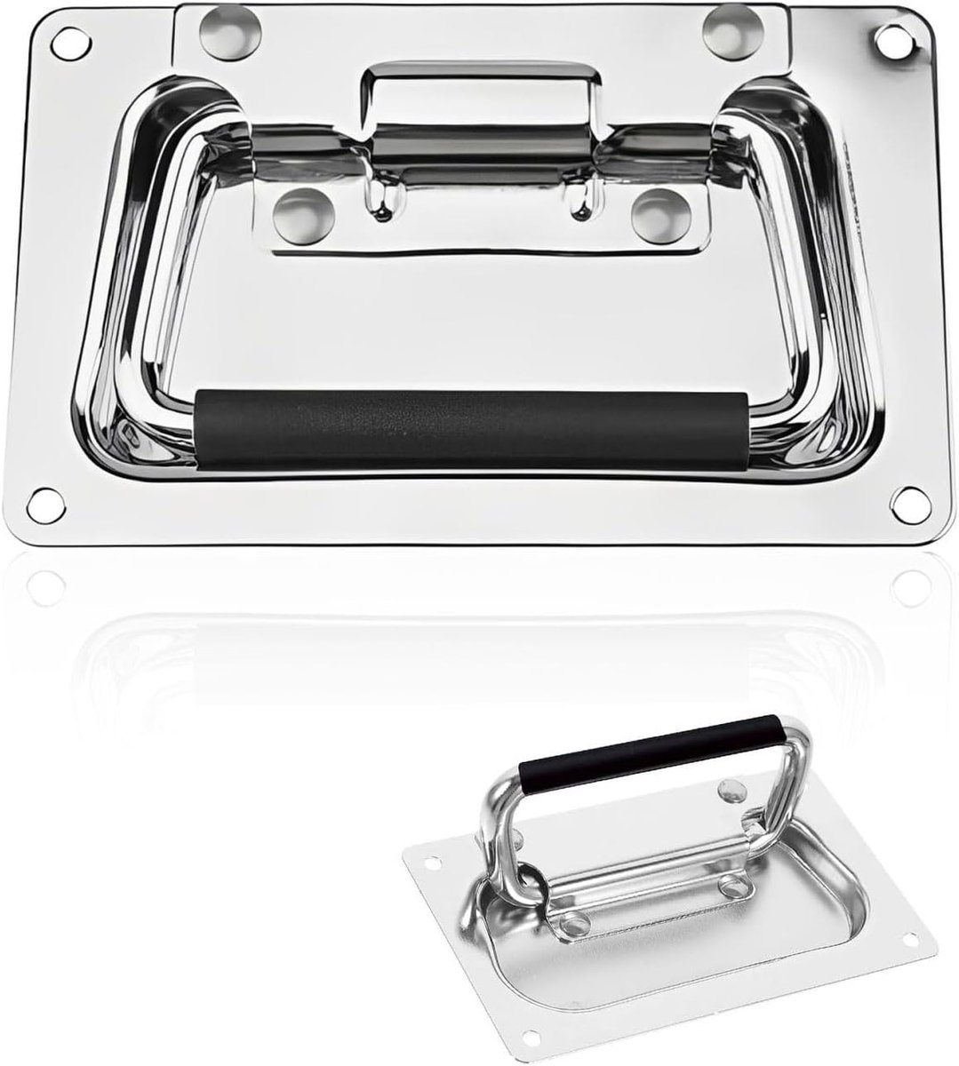 Stainless Steel Inlet Grip Bodenhever, Flush Hatch Grip met Rubber Grip, verborgen Grip voor Kabinet & Schließfächer - ShopVlot