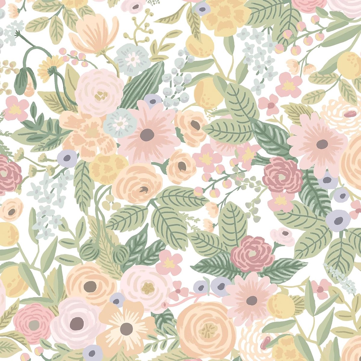 Timeet Self-adhesive wallpaper flowers 41 x 600 cm adhesive film vintage - ShopVlot
