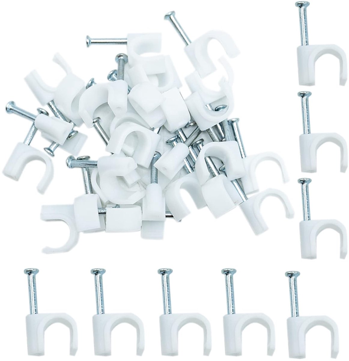 100pcs round clips for 9mm cables - ShopVlot