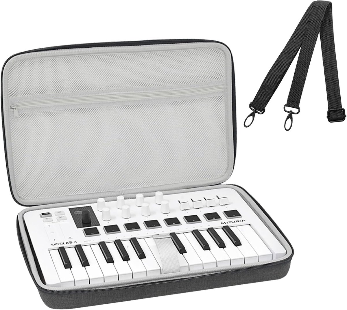 Musiin Étui pour clavier midi en velours de qualité supérieure compatible avec MPK Mini IV, Arturia MiniLab 3, MiniLab - ShopVlot