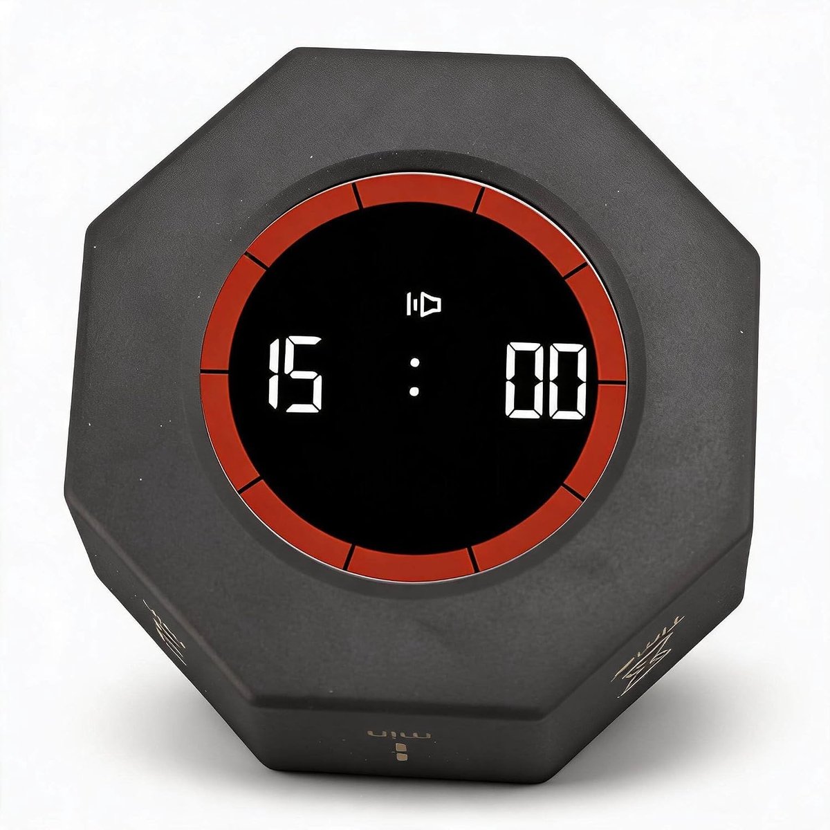 Pomodoro Timer Clock, Desk Productivity Cube Timer with G Sensor, Octagonal Desk Productivity Flip (BLACK) - ShopVlot