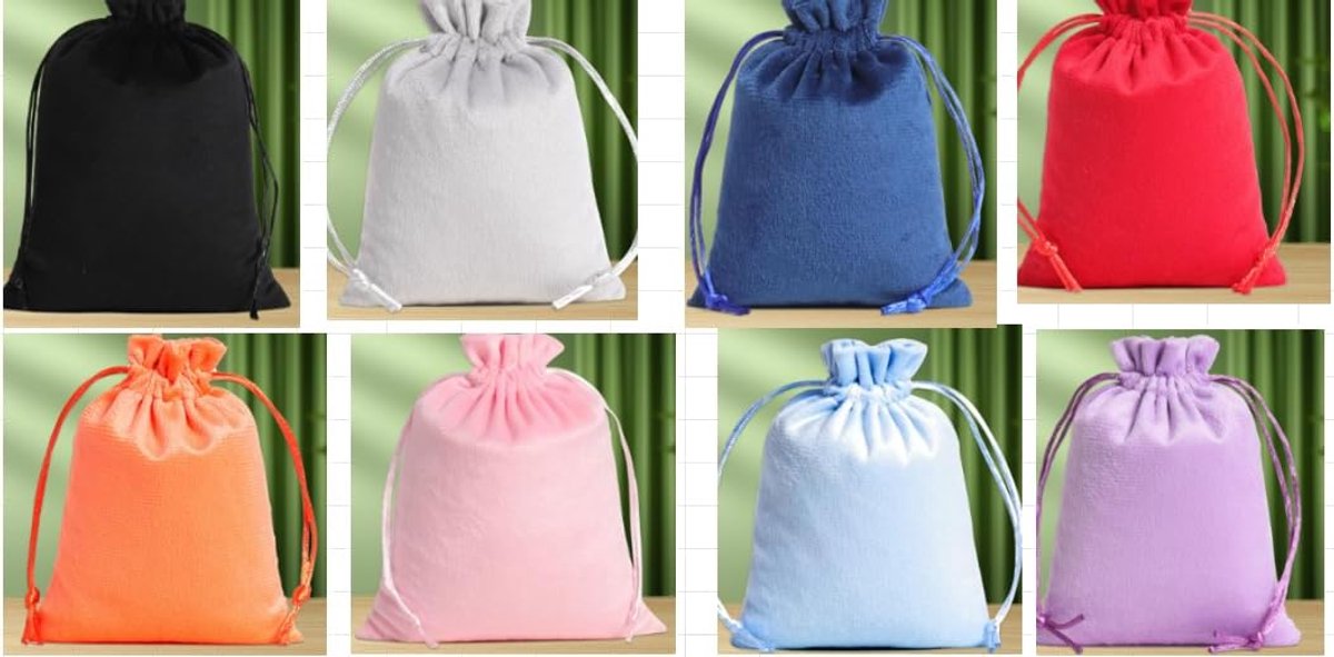 8 Stks Fluwelen Doek Koord Zakken, Sieraden Classificatie En Opslag Zijn Stofdicht, Zacht Fluweel Is Krasbestendig En - ShopVlot