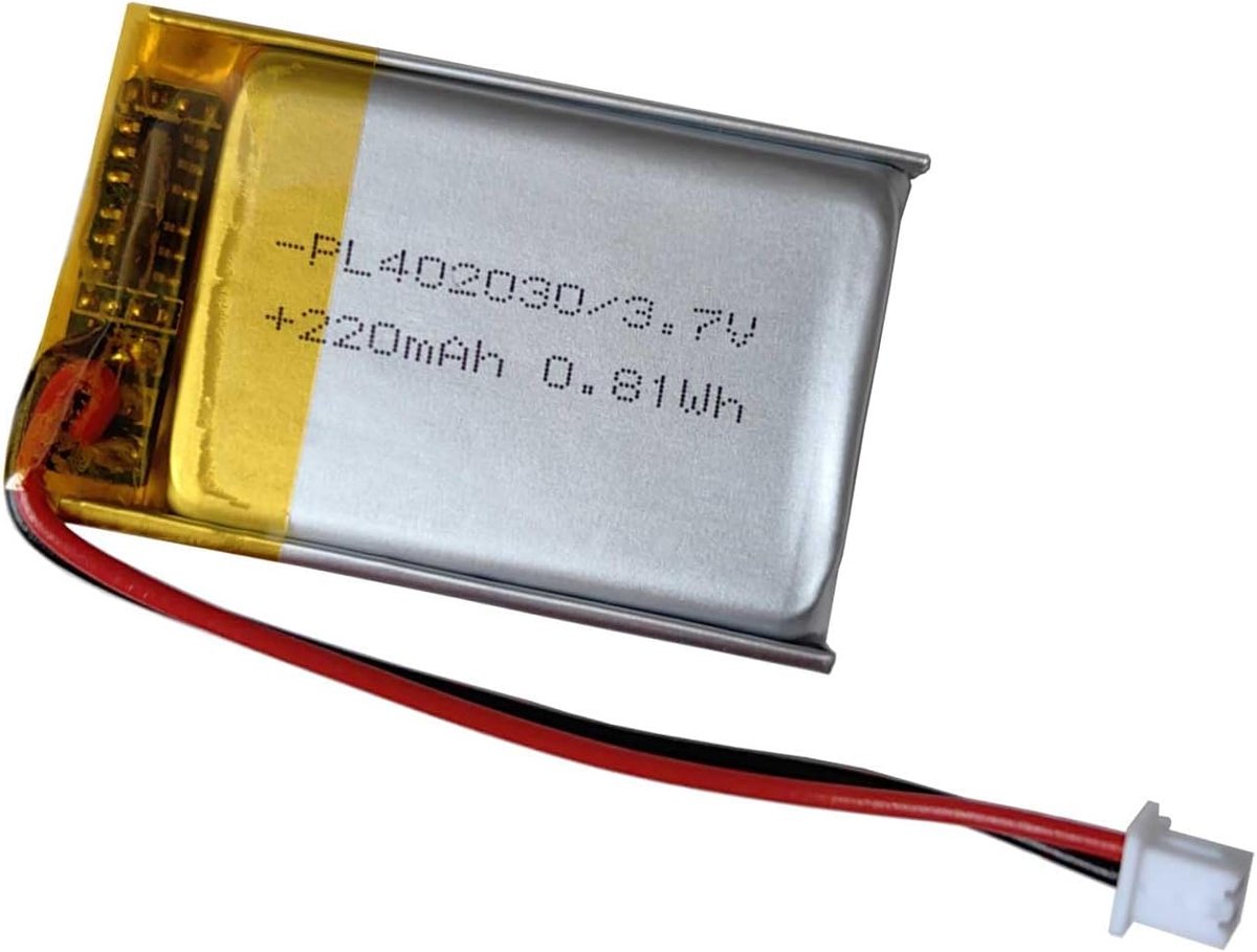 220mah 402030 Rechargeable Lithium Polymer Replacement Battery for Bluetooth Headset,Watch.MP3 Player,Dashcam and More - ShopVlot