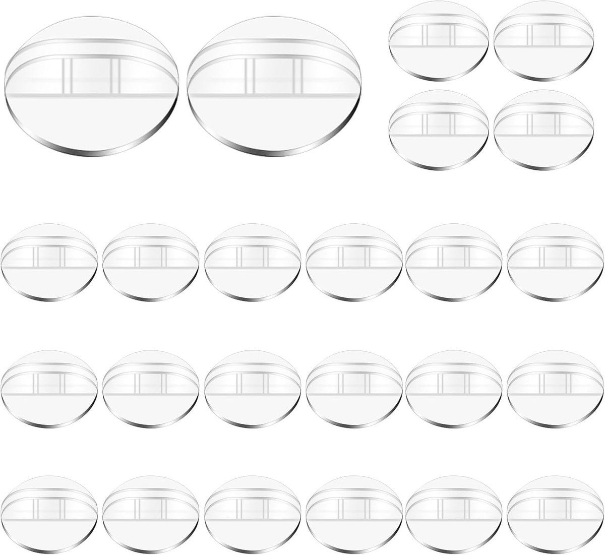 Set van 24 Transparante Kaart Houder voor Speelkaarten, Foto's en Notities - Desktopelement voor Menu's en Prijslijsten
