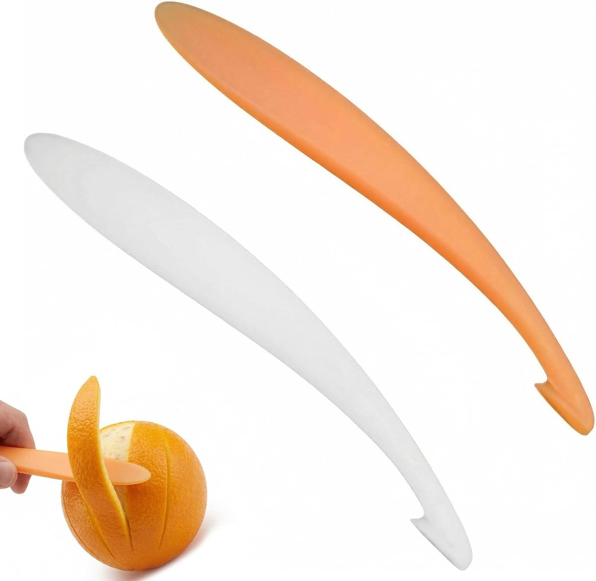 Handige 2-delige Schilset voor Sinaasappels - Eenvoudige Peeler met Lange Handgreep, Ideaal voor Keuken en Fruitbereiding