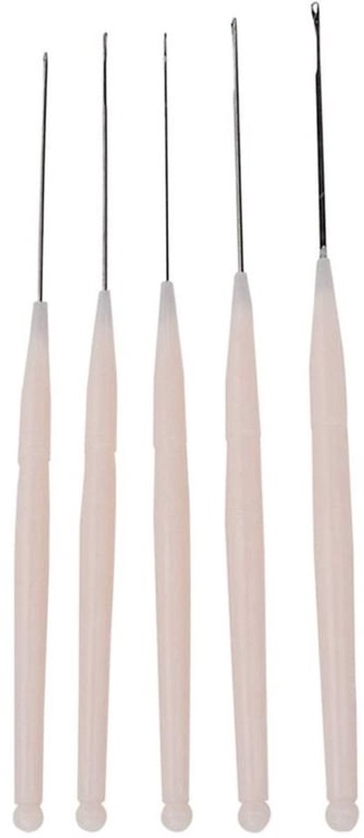 Parelnaalden 5 Stuks - Haaknaalden voor Inrijgen - Sieraden Maken - Parelgat Diameter tot 1,8 mm - Ideaal voor Creatief Werk - Sieradennaalden