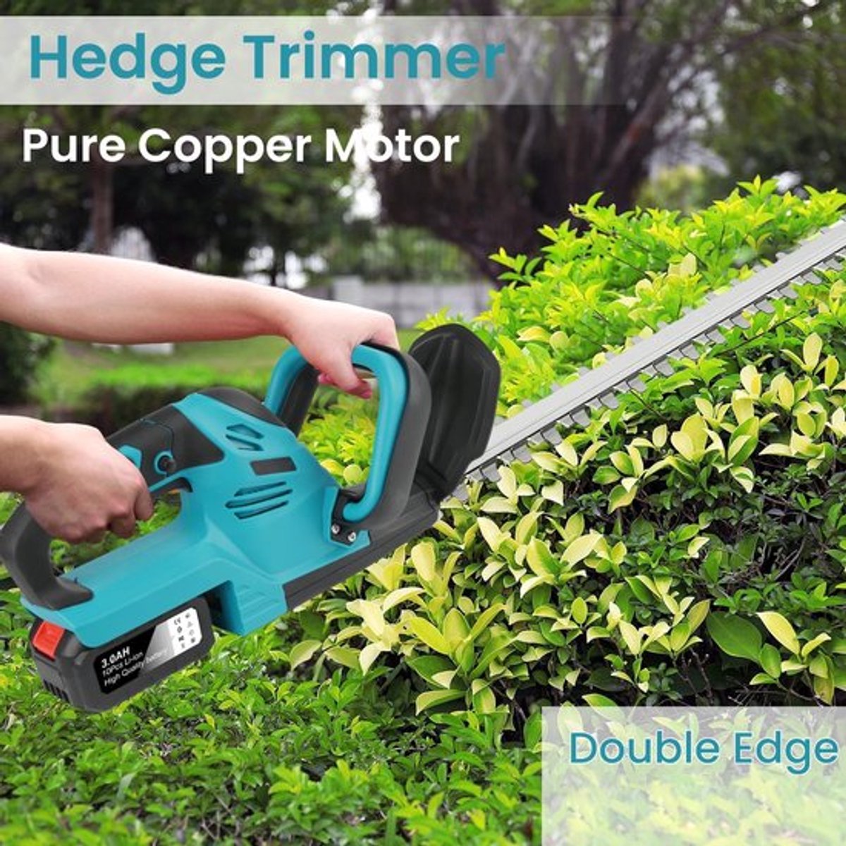 Draadloze Elektrische Heggenschaar Grastrimmer Tuin Trimmen Tool Struik Shear Blade 45 Cuuting Hoek Sub Grip