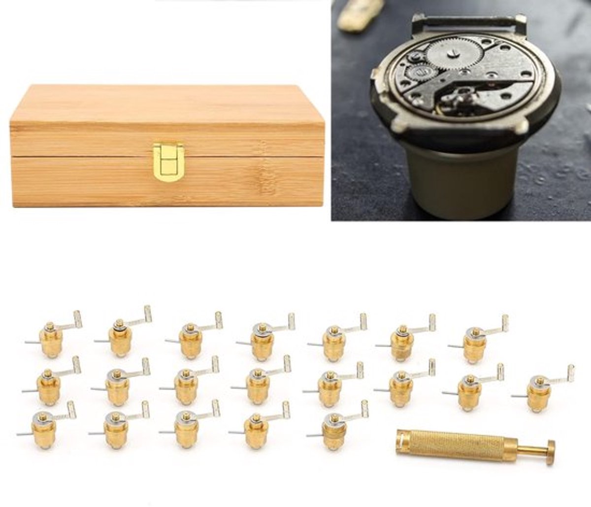 Opwindgereedschap Professioneel - Horlogereparatiegereedschap - Geschikt voor Meeste Horloges - 20 Modellen - Nauwkeurig Ontwerp - Kwaliteitsvolle Accessoire - Horlogewinder