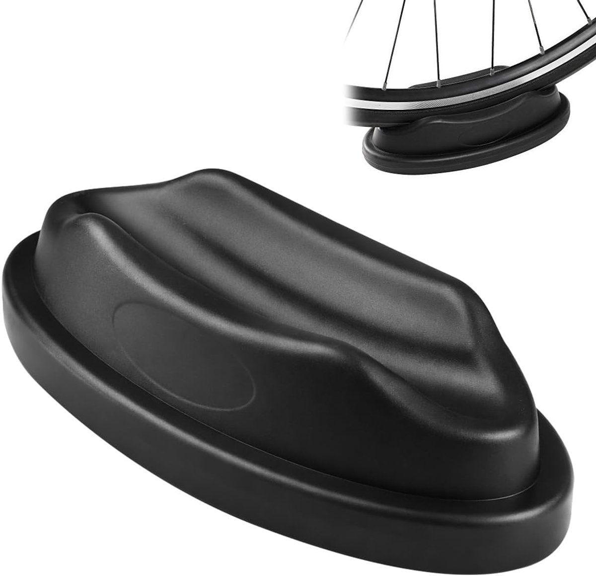 Voorwielsteun 23 x 12 x 6 cm - Zwart - Stabiliseert voorwiel - Ideaal voor statisch fietsen - ShopVlot