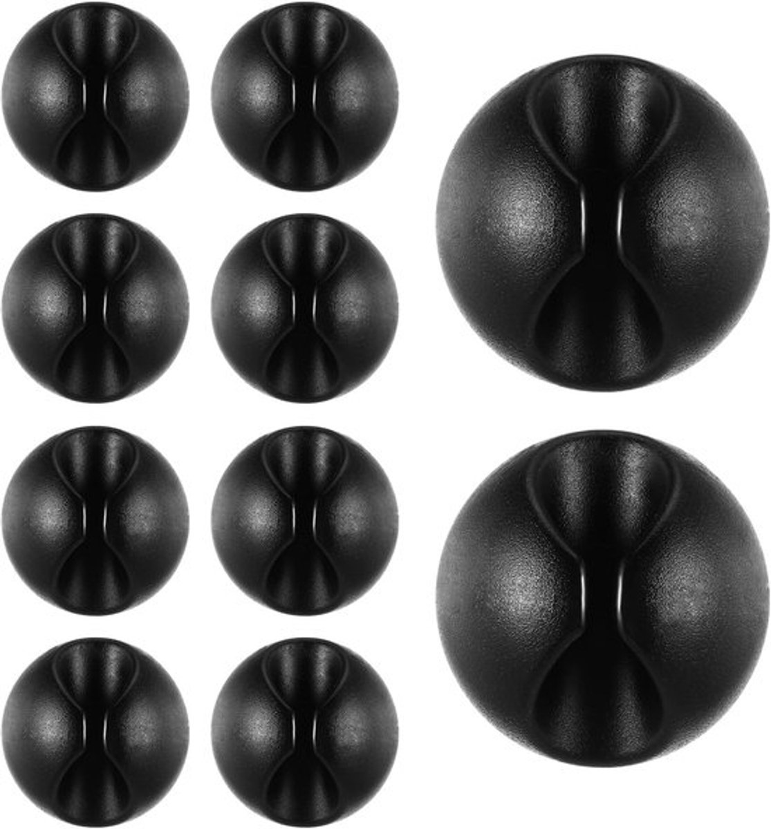 Kabelhouder Zelfklevend - 10 Stuks - Stofdichte Kabelclips - Kabelbeheer - Organiser - Kunststof - 2 x 2 x 1,2 cm - Kabelclip