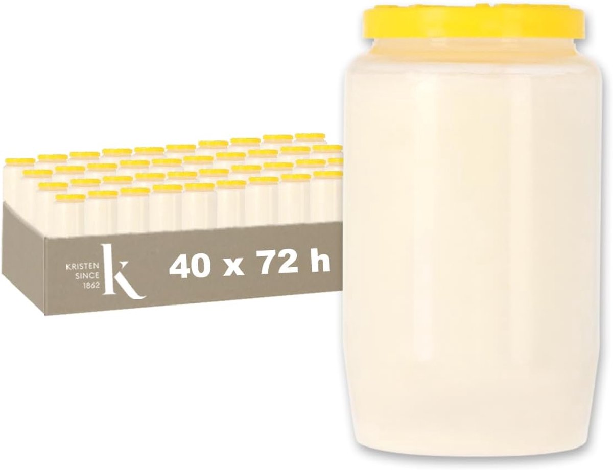Begrafeniscandle 3 Dagen Brandduur - Witte Kaarsen - Set van 40 Stuks - Voor Herinnering - ShopVlot