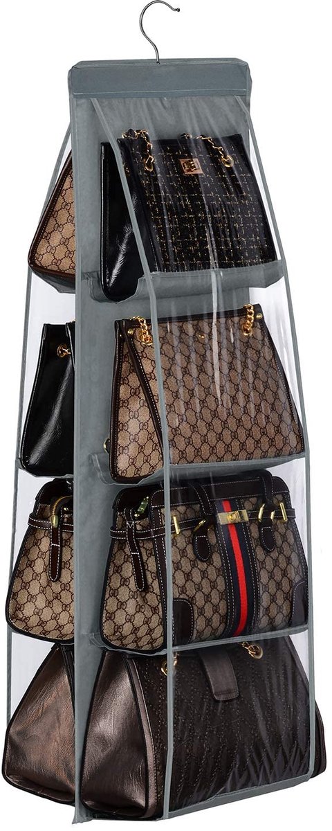 Lirex Handbag Hangende Organizer (8 Vak), Hangende Tas Organizer voor Kast Organizers en Opberghanger Oxford Stof Kast - ShopVlot