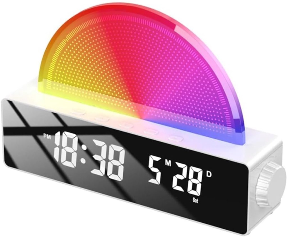 Kleurrijke wekker Vroeg opkomen Sfeerlicht Zonsopgang Wake-up Clock Student Wake-up-wekker(B) - ShopVlot