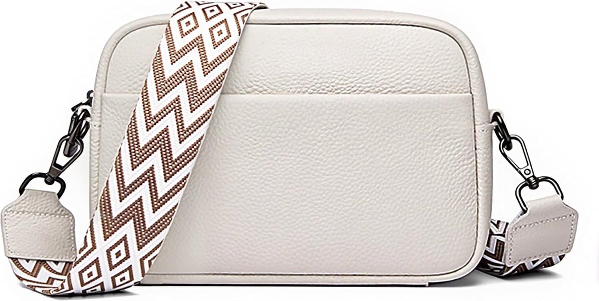 Crossbody tas voor vrouwen kleine lederen meisjes schoudertas mode dames cross body tas met brede riem - ShopVlot