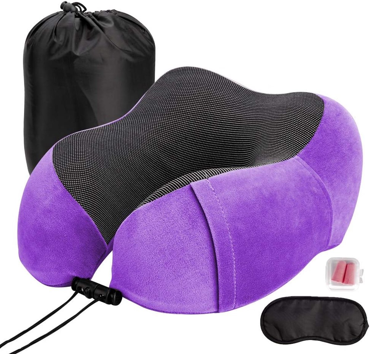 Ultracomfort U-shape neck pillow Travel Pillow, Memory Foam Airplane Neck Support Cushion Ergonomic Cushion for Neck - ShopVlot