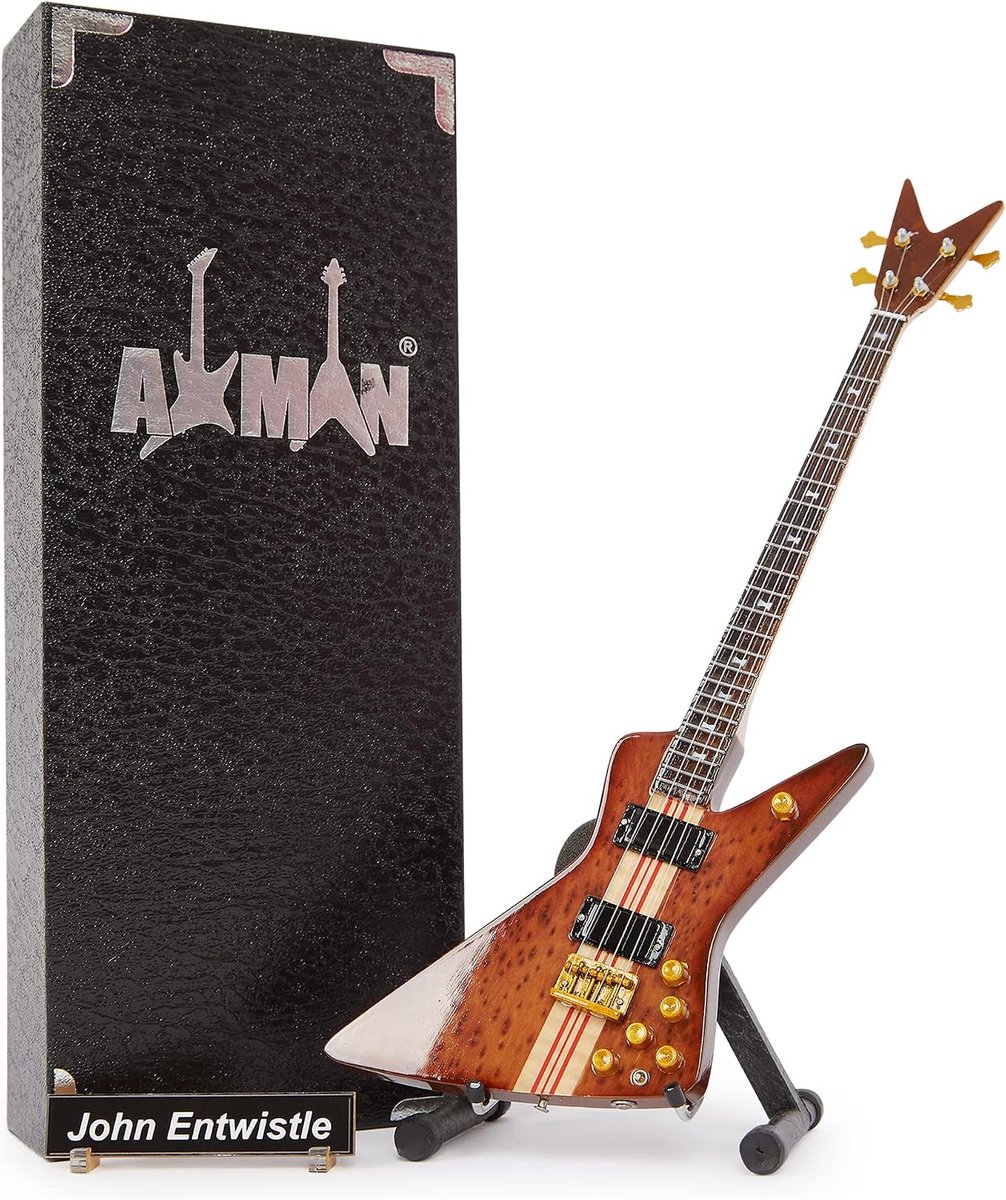Axman John Entwistle (The Who) Dean Spider Bass: Miniature Guitar Replica - Music Gifts - ShopVlot