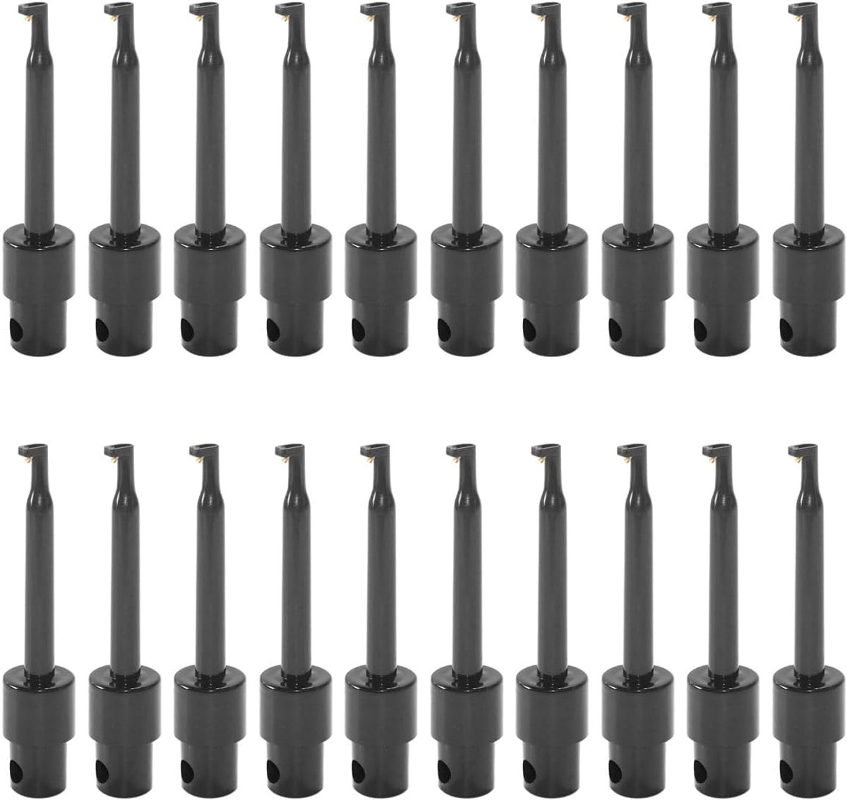 SYLEN 20 Pack Zwarte Plastic Haak Clip Vissen Lokken Aas Houder Display Tool - ShopVlot