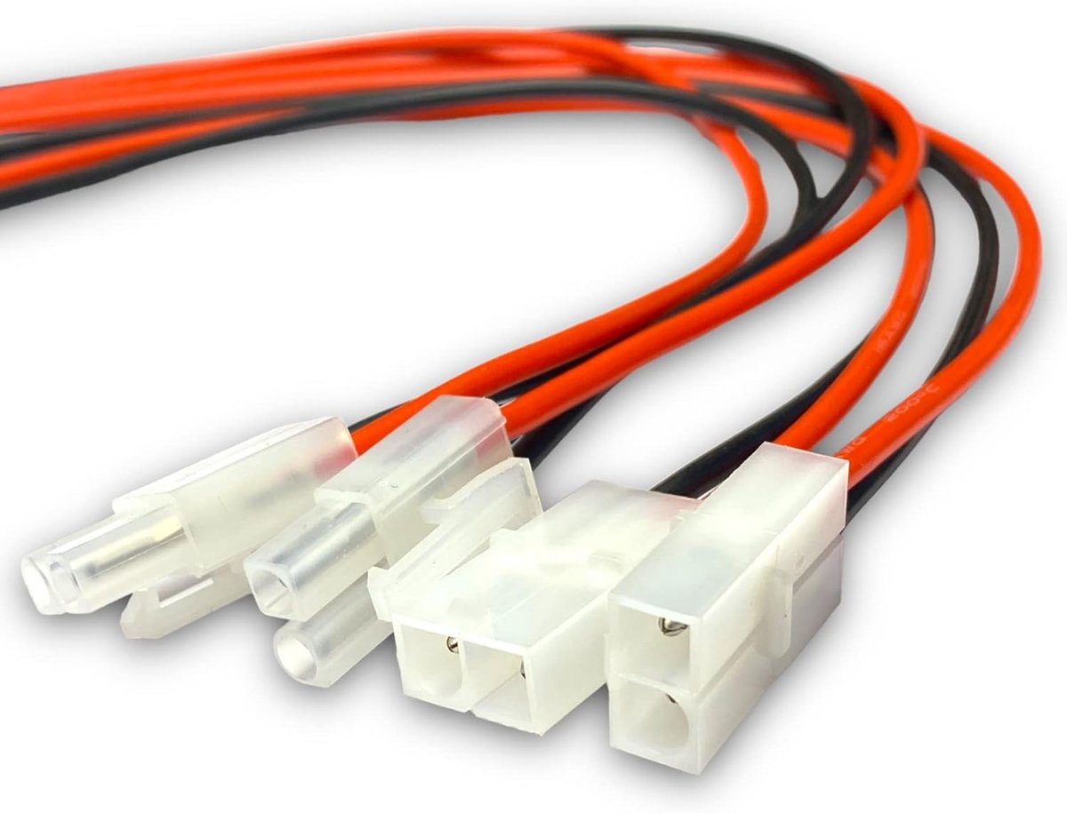 2 pairs (4 pieces) premium nylon Japan 13.5mm connectors plug male female socket incl. 30cm 18AWG cable for Lipo - ShopVlot