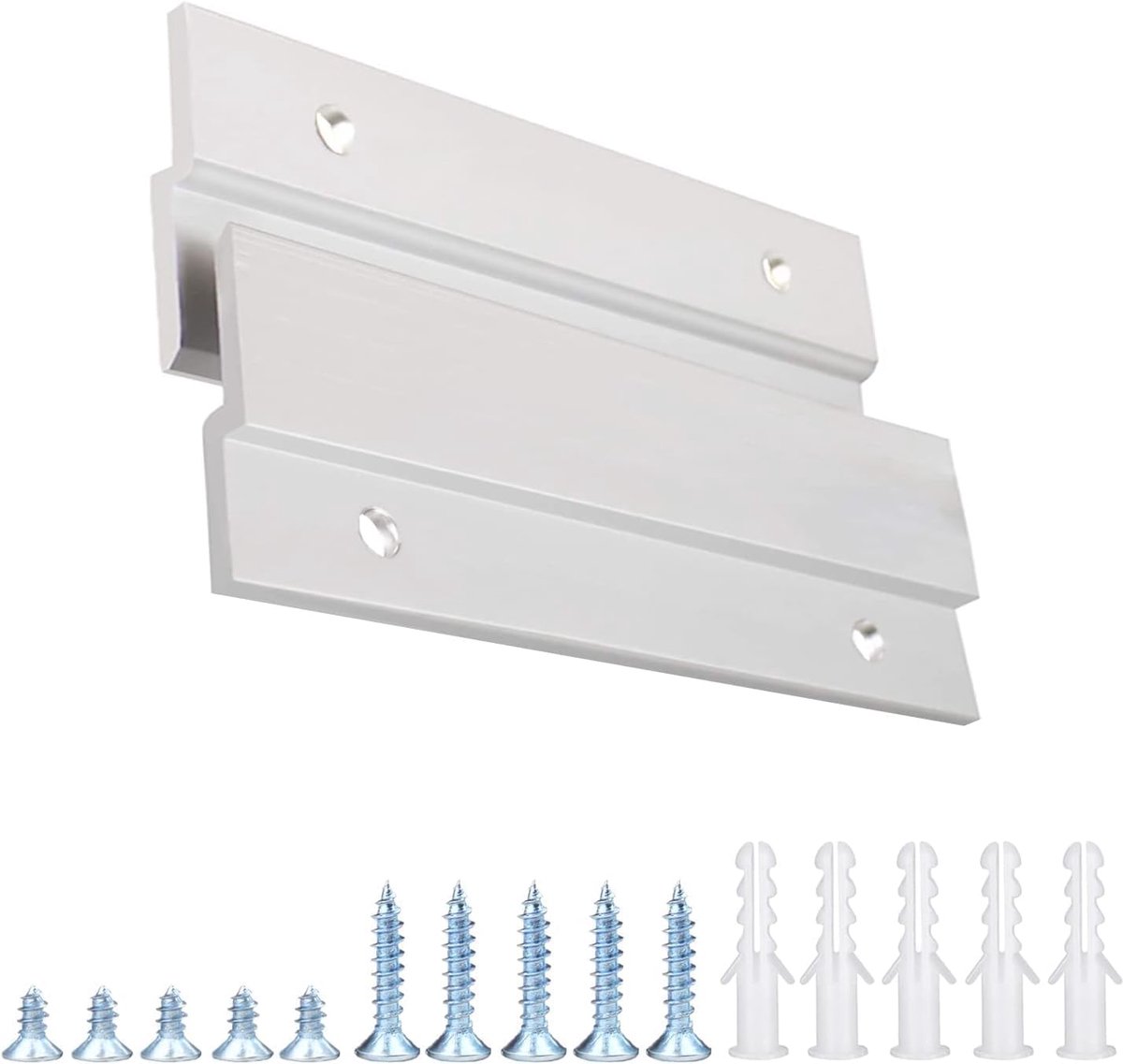 Aluminium Z-hanger ondersteunt 30 lbs - in elkaar grijpende muurmontagebeugel hardwarekit voor het ophangen van - ShopVlot