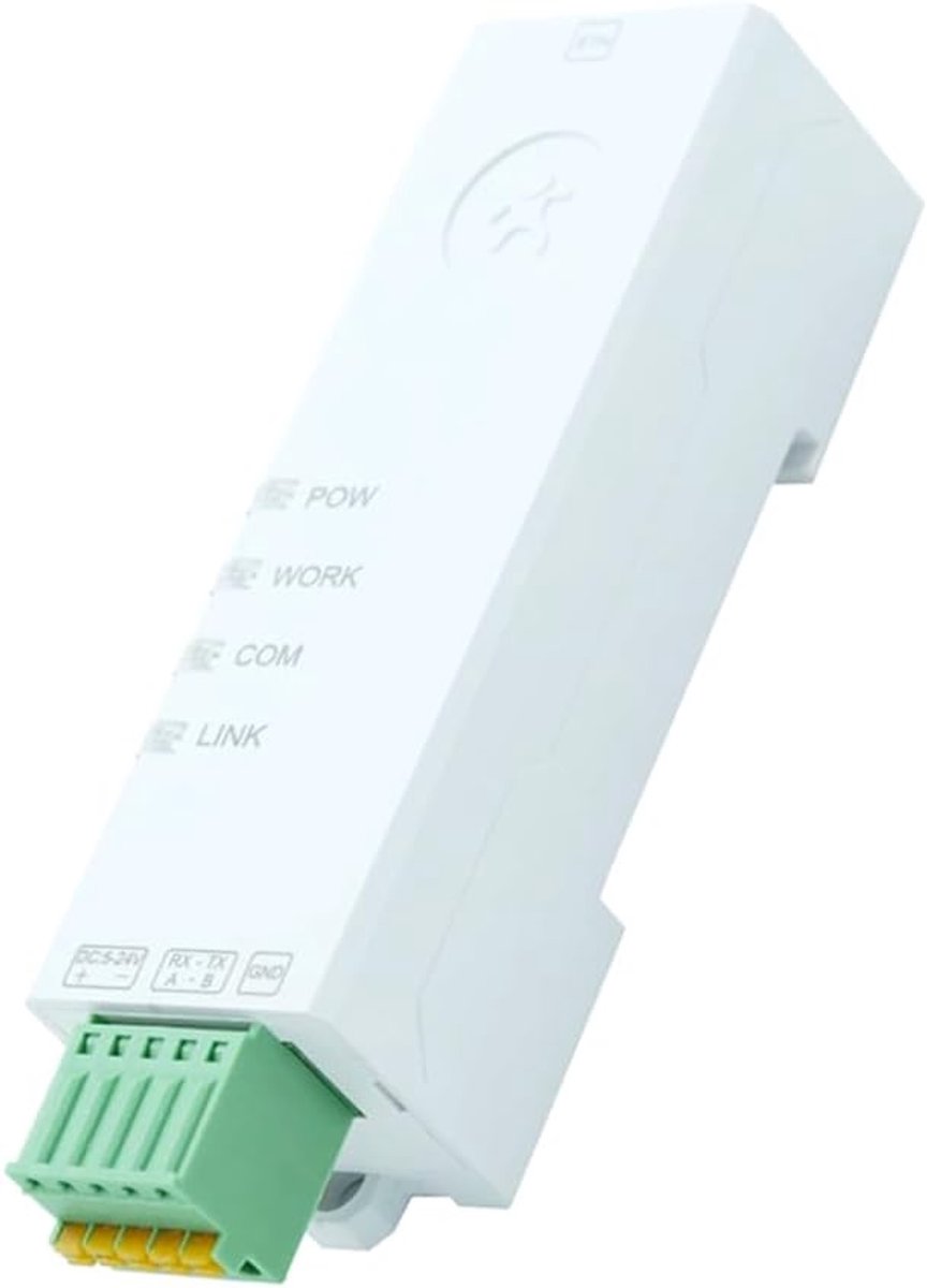 Compact DIN Rail RS485 to Ethernet Converter, Serial Serial Server Peripherals, Modbus TCP/RTU, Integrated Website - ShopVlot