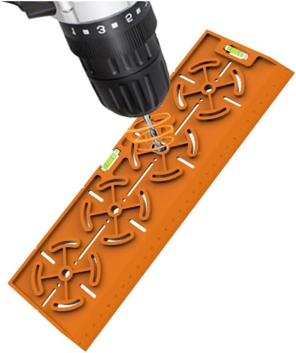 Electrical installation, drywall drill template with 30 cm and Spirit level for pedestals/sinks - ShopVlot