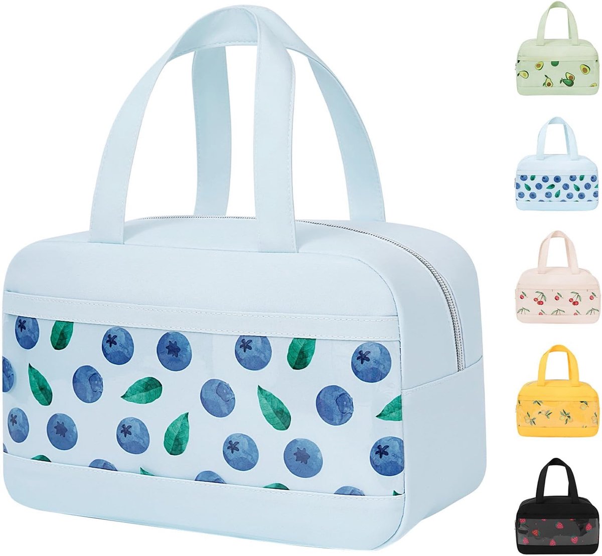 8L Insulated Lunch Bag, Large Capacity Waterproof Cooler Bag, Reusable Fresh Tote Bag, Foldable Shoulder Bag for Women - ShopVlot
