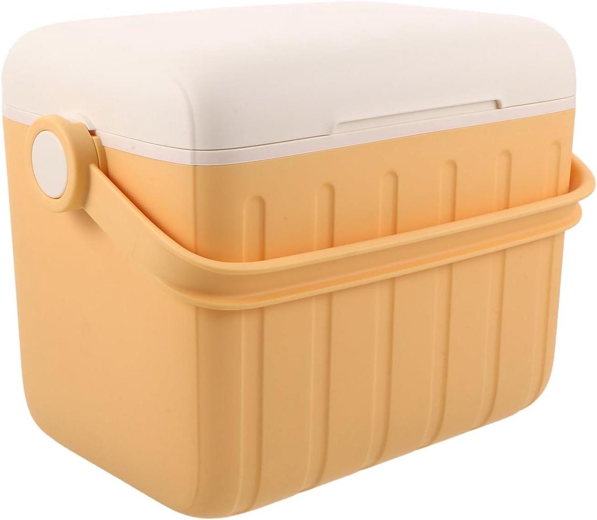Draagbare Koelbox - Geïsoleerde Ijskoeler - Picknick Kamperen Strand - Robuuste Antishock Behuizing - 26x22x17cm - Geel