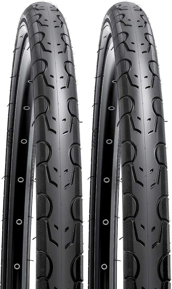 YunSCM 2pcs Foldable 700C Bicycle Tyres 700x35C/28 Inch Coat 37-622 Compatible with 700x33C 700 x 35C 700x37C 28x1 - ShopVlot