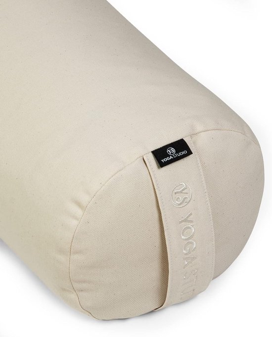 Yoga Bolster - Meditatie Kussen - Herstellende Yoga - Biologische Vulling - 24x62 cm - Ecru — afbeelding 3