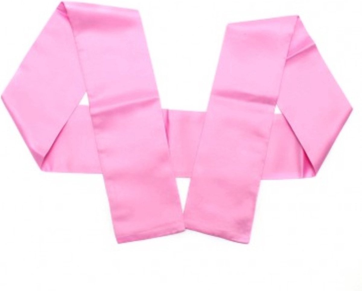 Go Go Gadget - Blinddoek - Bondage doek - BDSM - 150x10cm - Satijn - Licht Roze - 1 stuk