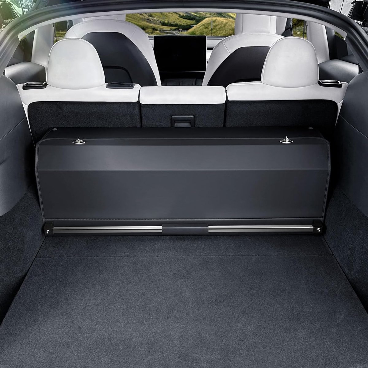 SnelShoppen - Car Trunk Organizer - Waterdichte Lederen Kofferbak Organizer met Deksel en Stevige Handgreep - Verstelbare Compartimenten - Geschikt vo