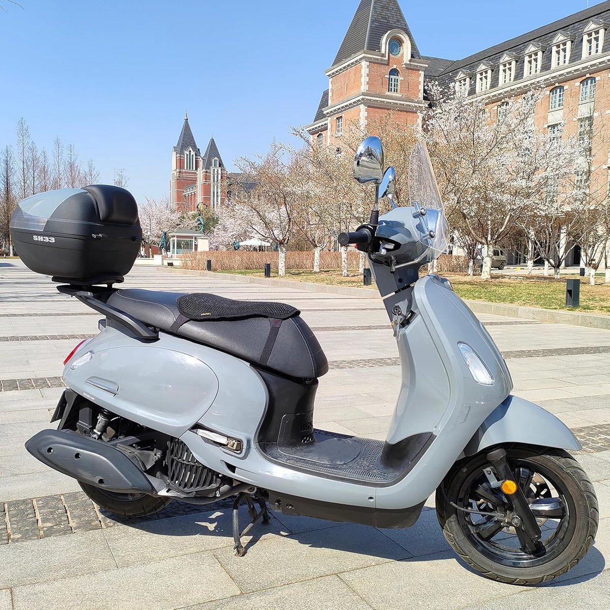 SnelShoppen - Motor Scooter Zitting Bescherming - Ademend Mesh Zadel Kussen - Universele Anti-slip Moped Zadel Deksel - Zomer Comfort
