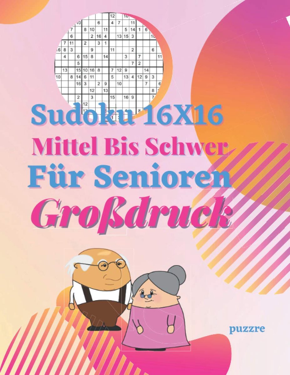 SnelShoppen - Sudoku 16x16 Voor Senioren - Grootdruk, Midden tot Moeilijk Niveau, Irregulaire Puzzels voor Denksport en Breintraining