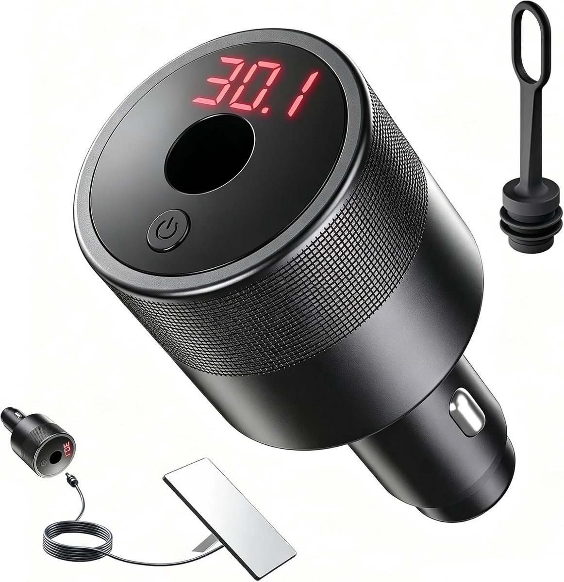 SnelShoppen - Car Charger Adapter voor Starlink Mini, 60W DC Step Up 12V/24V naar 30V/2A met Voltage Display, Sigarettenaansteker naar DC5521 Vrouweli