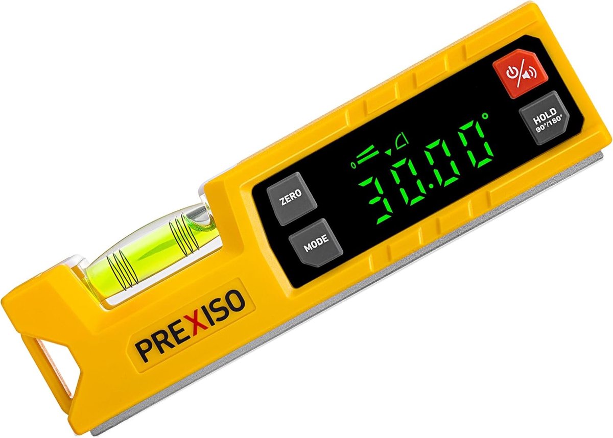 SnelShoppen - Digitale Waterpas en Hellingshoek Meter - Precies Niveau Meetapparaat voor Klussen, Bouw, Tuin en DIY - Compact en Lichtgewicht - Ideaal