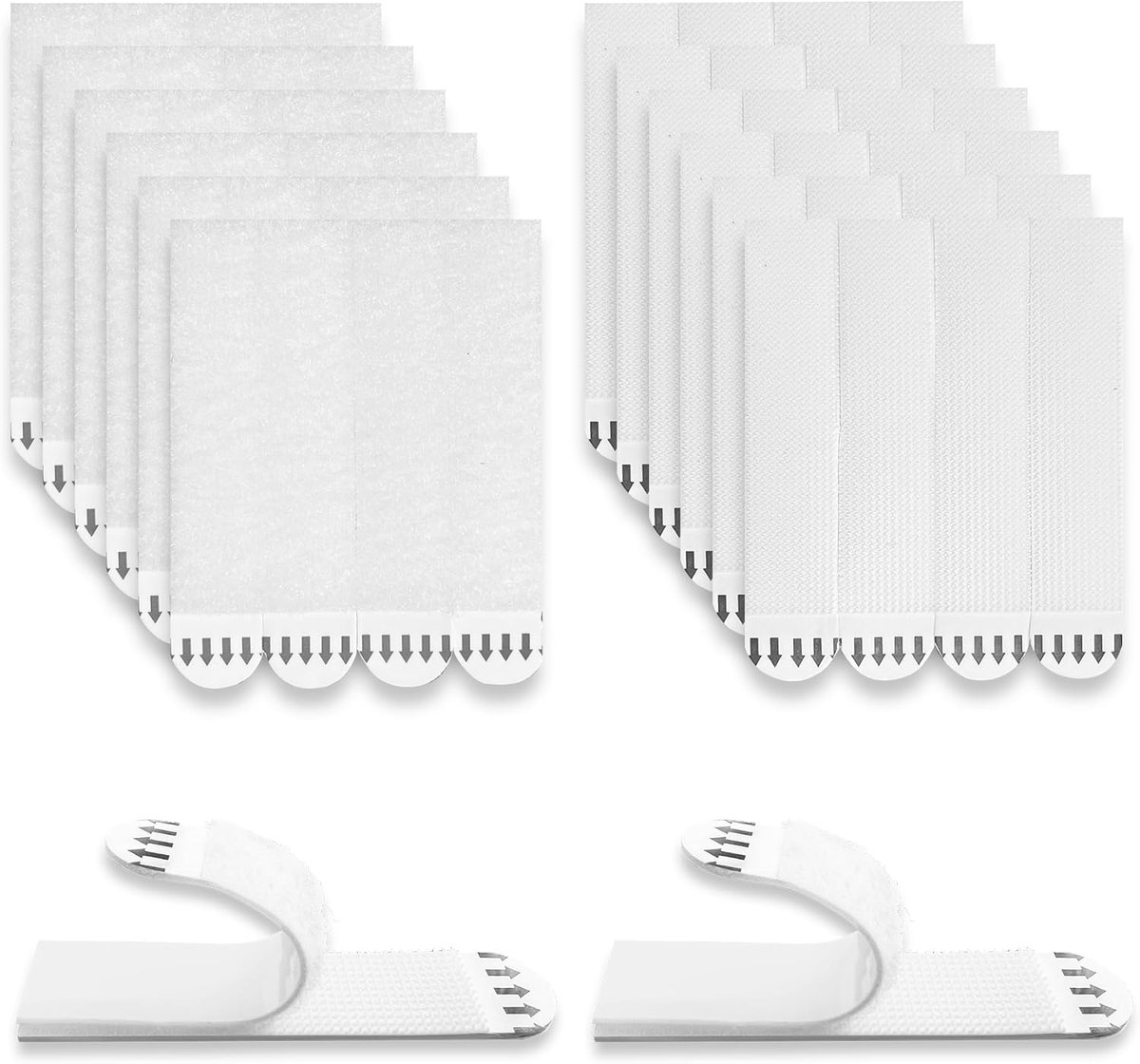 SnelShoppen - Zelfklevende Foto Opknoping Strips - 24 Paren (48 Strips) - Sterke Dubbelzijdige Montage Strips voor Posters, Lijsten en Spiegels - 93 x