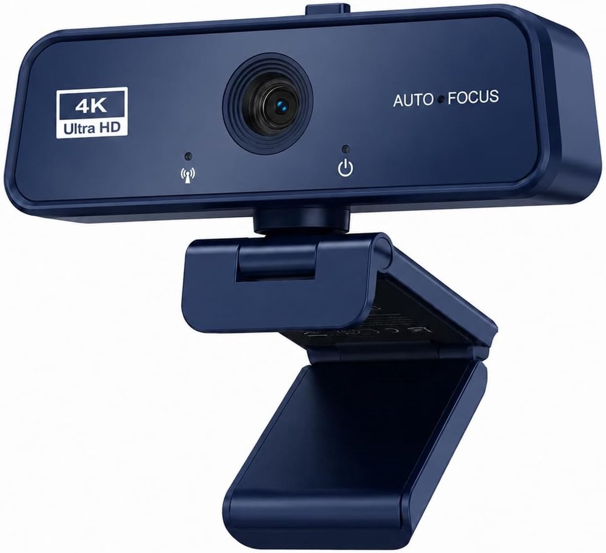 SnelShoppen - Webcam 4K UHD pc-camera met autofocus, 8 MP, microfoon, 360 graden draaibaar, USB, streaming, videobellen, compatibel met Windows, Linux