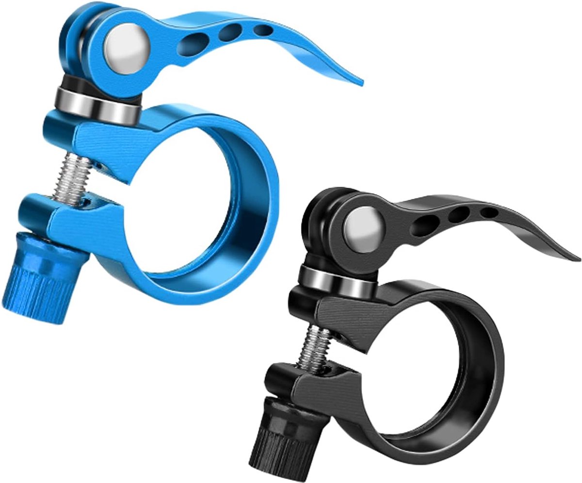 SnelShoppen - Fietszadelklemmen 2 Stuks Snelspanner 31,8 mm voor Zadelpen 27,2/28,6 mm - Ergonomisch, Lichtgewicht, Duurzaam - Geschikt voor Mountainb