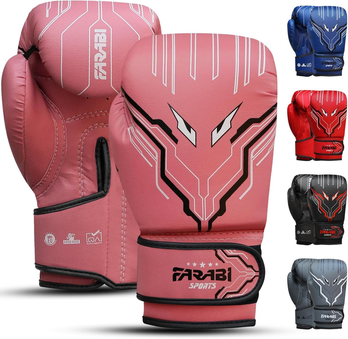 Thijox - Kids Bokshandschoenen 6-oz Jongens en Meisjes - Kickbokshandschoenen voor MMA, Muay Thai, Boksmat en Training - Ideaal voor Kinderen van 5-10