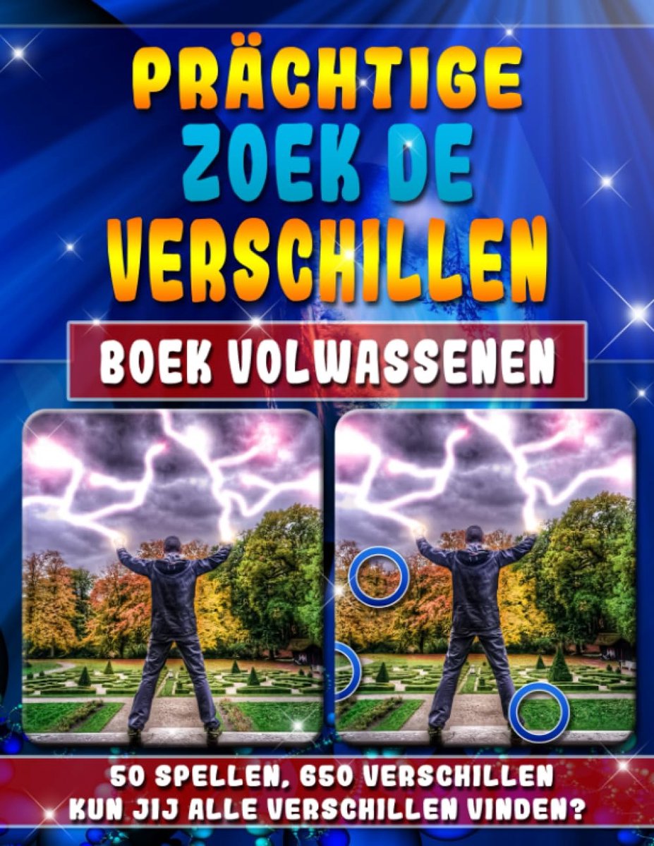 SnelShoppen - Zoek de Verschillen Boek voor Volwassenen - Fotopuzzels Spellen met Oplossingen - Activiteiten Boek voor Ouderen - Ontspanning en Breint