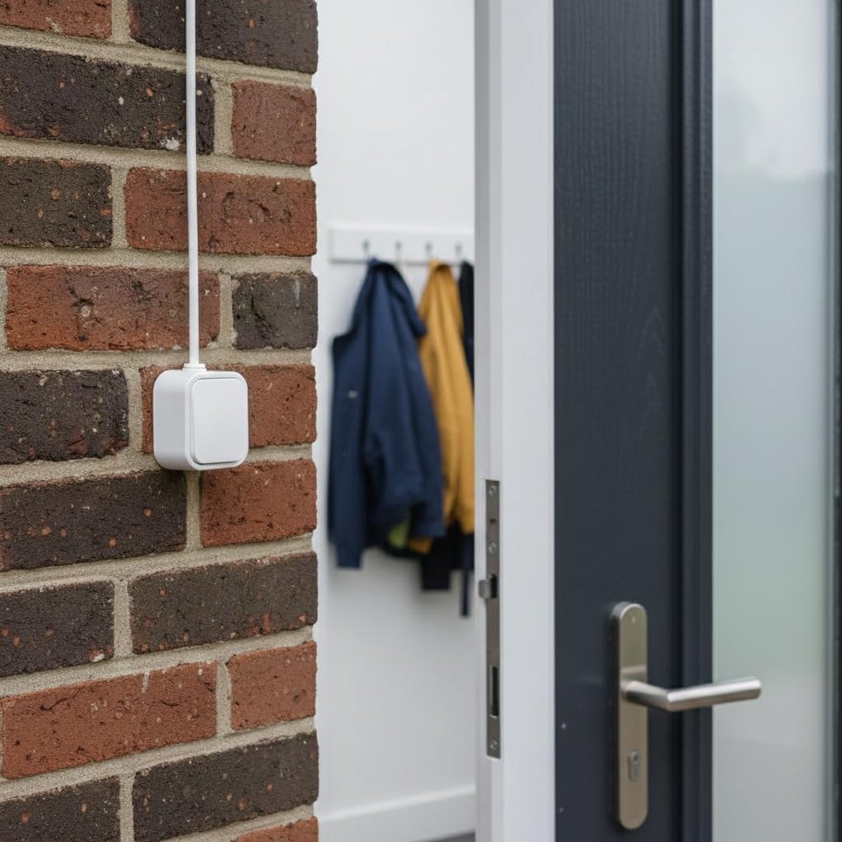 SnelShoppen - Buitenbelknop Deurbellen - Weerbestendig IP54, Max. 250 V, Max. 10 A, Eenvoudige Opbouwmontage, Wit voor Tuin, Deur en Buitengebruik
