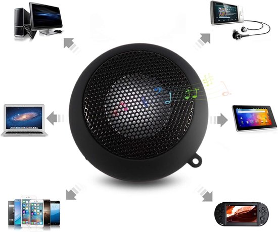 SnelShoppen - Portable Mini Speaker - Unieke Retractable Subwoofer voor Travel en Outdoor - 3.5mm Audio Kabel - Geschikt voor MP3, MP4, Mobiele Telefo van Snelshoppen — afbeelding 4