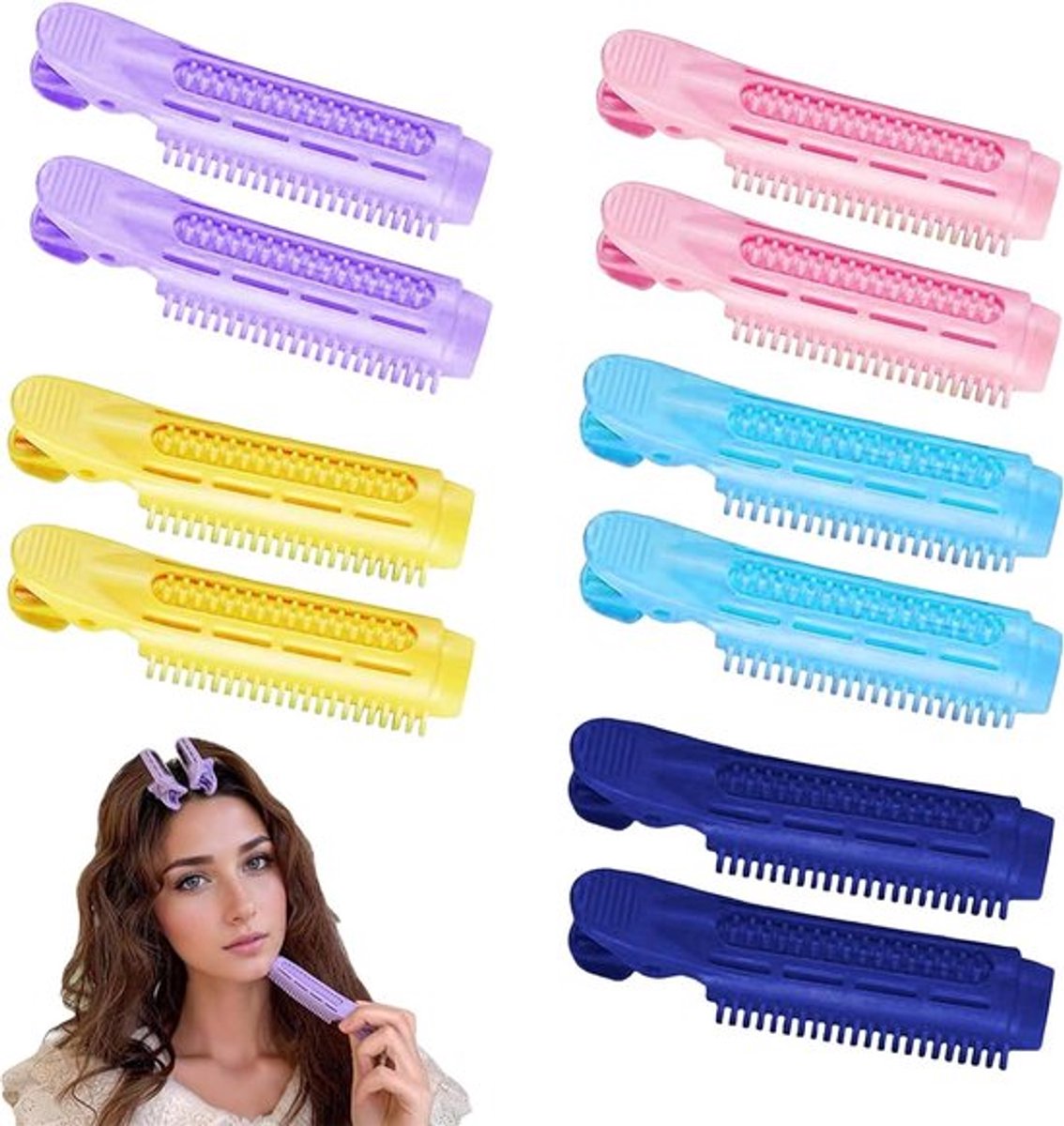 10 stuks grote krulspelden voor haar volume - antislip haarclips voor meer volume - haarvolumeklemmen .
