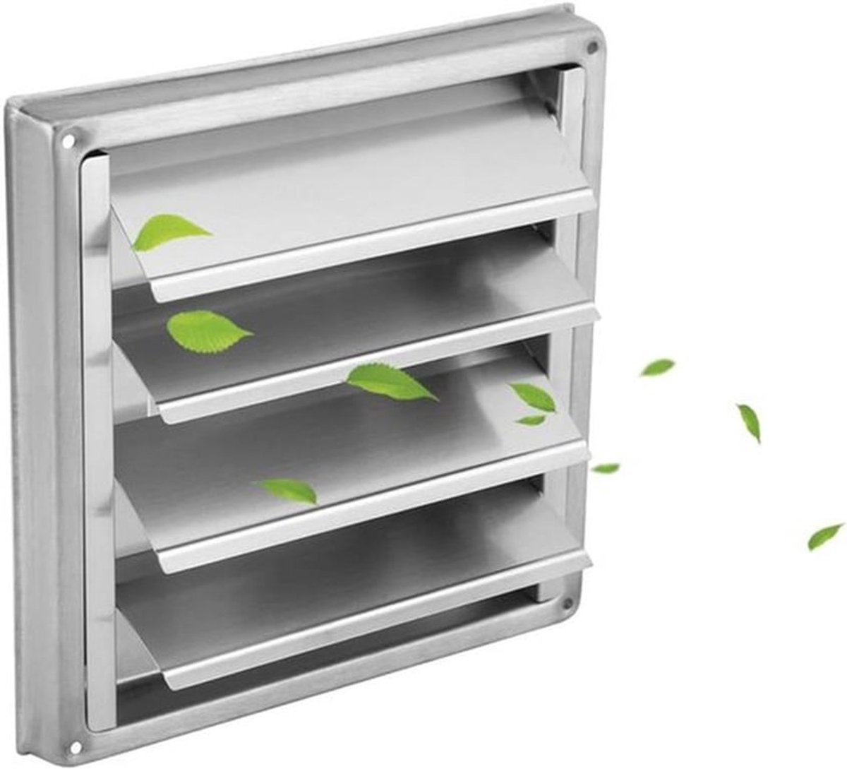 Buitenmuur Ventilatie Kap - Vierkant uitlaatrooster - Roestvrijstalen uitlaatrooster - voor badkamer keuken kantoor - 150mm - Ventilatiekap Cap - Vent Systems - ventilatierooster - Vierkant Luchtrooster - Schoepenrooster & Lamellenrooster