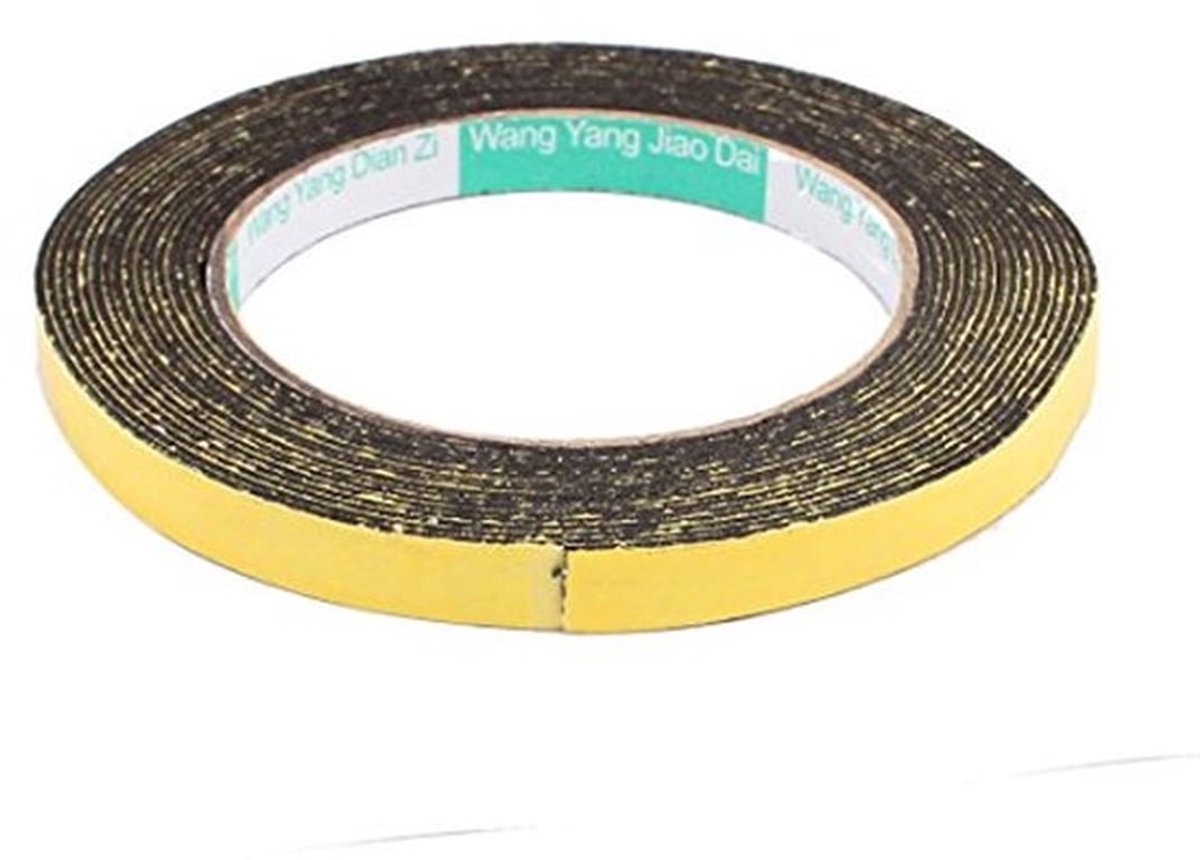 10mm x 1mm enkelzijdige zelfklevende foamtape 5m lang