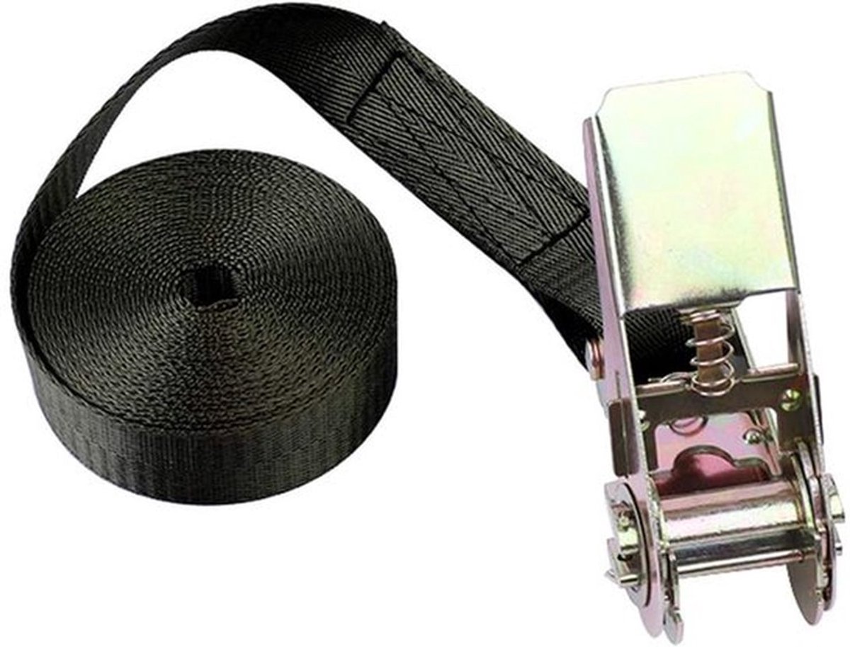 Ratelspanband - 1-10 m - zware spannband met metalen gesp - 830 kg - Rode/Gele/Blauwe/Legergroene/Zwarte/Grijze Opties