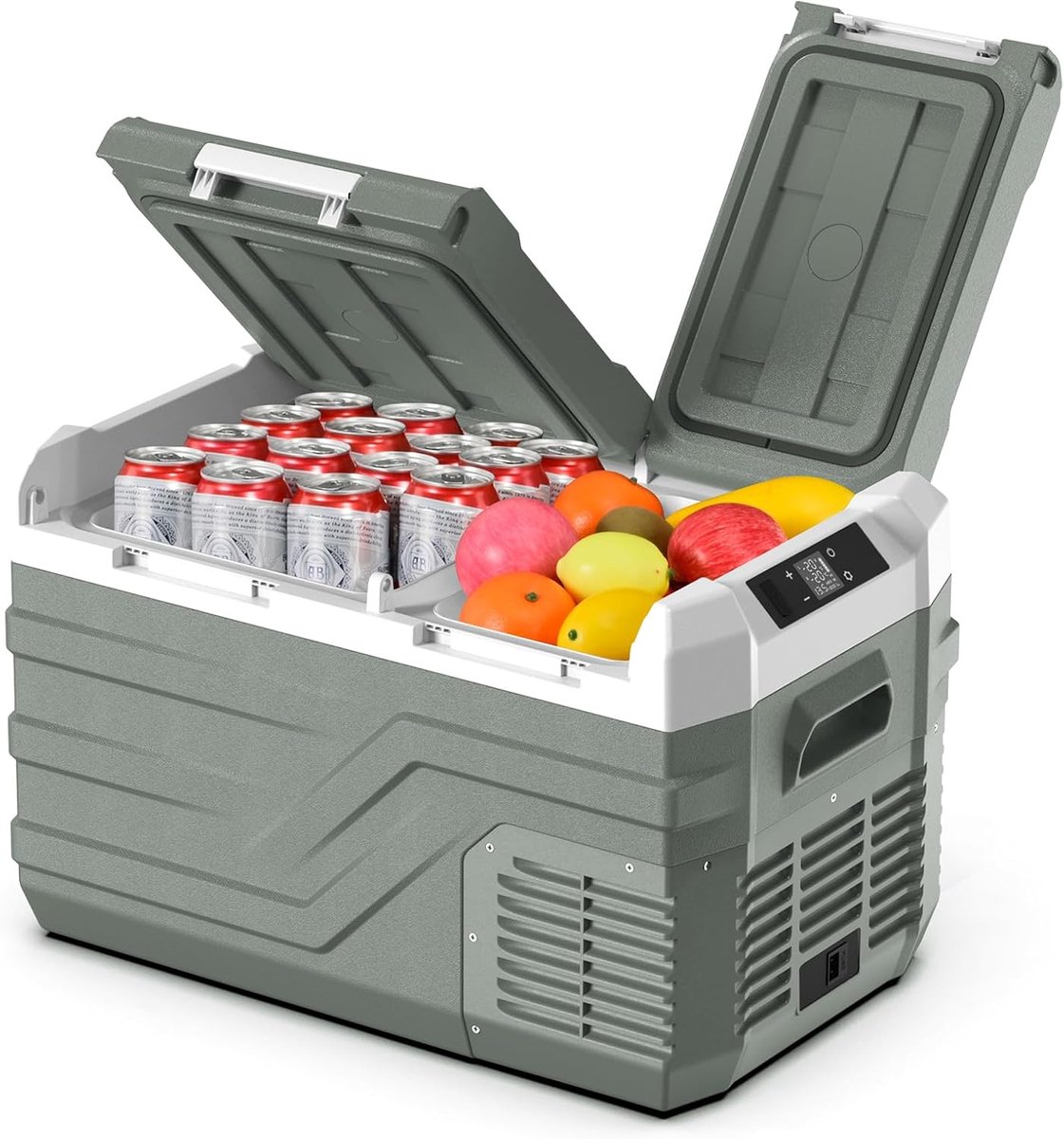 Thijox - Draagbare Koelbox 23L - Elektrische Vriezer voor Auto 12V/24V - Perfect voor Camping, Roadtrip, en Buitenactiviteiten (-20℃ tot 20℃)