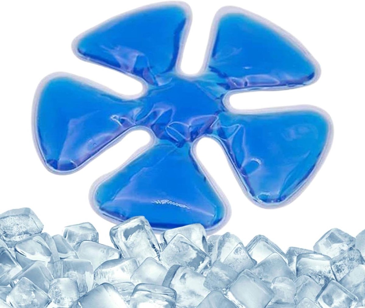Koelpakket voor hoed - Helm koelkussen - Outdoor activiteiten - Langdurige koeling - 18 x 18 cm - Blauw wit