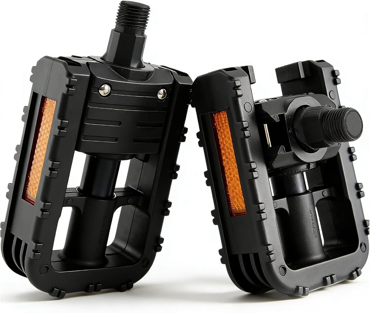 SnelShoppen - 2 Stuks Vouwbare Fiets Pedalen - MTB en Racefiets Clipless Nylon Pedalen met Reflectoren - Brede en Lichte Vervangingspedalen voor Buite